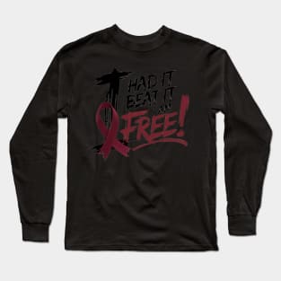 Head and Neck Fight Cancer Ribbon Long Sleeve T-Shirt